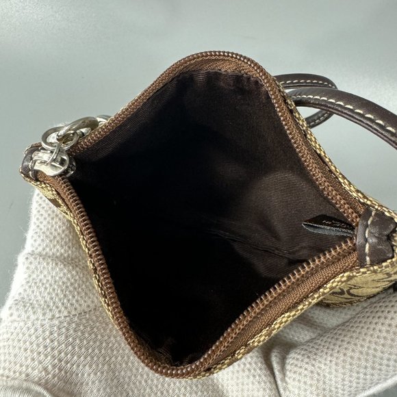 Coach Brown Canvas CC Monogram Wristlet - Picture 9 of 9